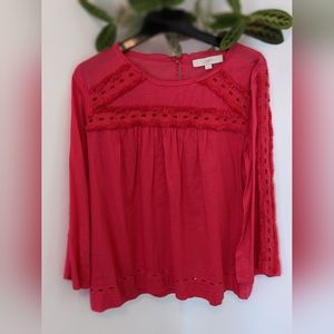 LOFT Cotton Peasant Blouse